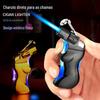 Tiger MF208 punção direta simples criativo azul chama direta soco isqueiro à prova de vento com luz miniatura isqueiro fábrica atacado