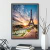 Decoración para el Hogar Pintura de Diamantes 5D Llena de Diamantes Paisaje de la Torre Eiffel de París Punto de Cruz Venta al por Mayor Transfronteriza Moderna Simple