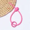 Corda de Silicone Colorida Argola de Mola Fivela de Pendurar DIY Joias Pendurar Joias Boneca de Pelúcia Cordão Chaveiro Tira de Amarração
