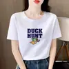 Camiseta Feminina Manga Curta Tendência Ásia Central e do Sul, Verão Estilo Coreano Fofa Estampa de Desenho Animado Ins Top para Estudante, Comércio Exterior