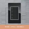 Tomada de Parede 3 Posições Painel Embutido Tipo 118 Vidro Preto Padrão Brasileiro 20A com Porta USB + Tipo C