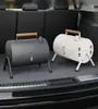 Churrasqueira Portátil a Carvão para Exterior, Fogão Churrasqueira Defumador Pequeno Dobrável para Acampamento