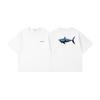 Ropa de Verano para Niños Dk Estilo Americano Divertida Camiseta de Manga Corta con Pez Volador para Niñas y Niños, Top Casual de Moda para Niños Pequeños y Mayores