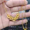 Pulsera Collar de Hielo Triturado Brillante Monedas de los Cinco Emperadores para Mujer, Nuevo Estilo Chino Lujo Ligero Nicho Exquisito Versátil Alto Valor Accesorio de Mano Regalo