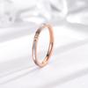Moda Japonesa e Coreana Elegante Anel de Titânio Rosa 18k Aço Titânio Feminino Diamante Único Concha Branca Simples Ins Vento Frio Anel de Dedo Joia