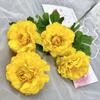 Nuevo arreglo floral de loto de 4 cabezas Yuhai, estilo fresco, para decoración de bodas, decoración de escritorio para el hogar, flores falsas al por mayor