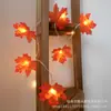 Luzes de Fio de Folha de Bordo LED de Simulação Transfronteiriças Luzes Decorativas Dia de Ação de Graças Pilha Casamento Luzes Externas Luzes de Fio de Natal