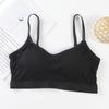 Ropa interior de una pieza con copa fija, de algodón, con espalda en U, sin aros de acero, antiderrames, para envolver el pecho y sin tirantes para mujer