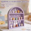 Decoração de Casa de Bonecas com Laço 3D Modelo de Armário Suporte de Exibição Multicamadas Brinquedo Bule Camada de Exibição de Perfume Prateleira de Exibição em Camadas