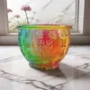 [Vidraria Zibo] Pote Cem Bênçãos e Tigela Tesouro Ornamento, Presente de Cerimônia de Inauguração, Cristal Citrino, Presente de Negócios Atrai Riqueza