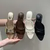 Nueva colección de verano: tacones altos de diseño exclusivo con punta fina, sandalias elegantes de estilo coreano para mujer, perfectas para usar al aire libre, que irradian una vibra elegante y chic