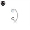 Titanio F136 Flor de Mariposa Luna Diamante Bola de Acero Stud para Labio Material G23 Joyería para Piercings Venta al por Mayor Transfronteriza