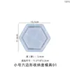 Amapola DIY Resina de Cristal Plato Caja de Almacenamiento Molde Plato Hexagonal Caja de Almacenamiento Hexagonal Molde de Silicona