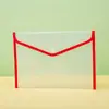 Bolsa de Archivo Transparente A3 Horizontal Tridimensional con Broche Bolsa de Almacenamiento de Gran Capacidad para Exámenes de Estudiantes de Primaria y Secundaria