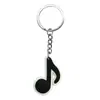 Festival de Música Nota Musical Creativa Forma de Guitarra Llavero Colgante Plástico Blando PVC Colgante para Mochila Escolar Disponible en Stock Mayoreo