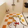 Alfombrilla de suelo antideslizante para baño de bucle de seda, especialmente diseñada para bañarse, alfombrilla de pie para ducha antideslizante perforada de cobertura completa para niños, alfombrilla de drenaje de cobertura completa