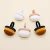 Anillo con Pincel para Uñas con Cerdas Suaves, Mango Corto, Pincel Suave para Limpiar Polvo, Herramienta para Eliminar Polvo de Uñas, Portátil