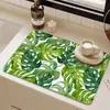 Tapete de escorredor de cozinha estilo americano transfronteiriço, tapete antiderrapante de terra de diatomáceas, tapete absorvente para bancada, tapete doméstico resistente ao desgaste e isolante térmico