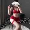 Lencería sexy, uniforme de puro deseo, tentación extrema, mucama sexy de gasa, ropa interior, linda esclava femenina, traje de coqueteo.