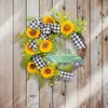 Decoración de Corona Festival de las Abejas Primavera 520 2026 Venta Caliente Transfronteriza Corona de Girasol para Coche Colgante de Puerta Decoración de Valla