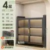Estante de Cocina de Pie Gabinete de Almacenamiento Multicapa Horno de Microondas Doméstico Gabinete Multifuncional con Puerta Gabinete de Almacenamiento a Prueba de Polvo