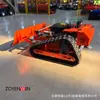 Cortacésped teledirigido tipo oruga para colinas, pendientes, riberas de ríos y protección de taludes; cortacésped autopropulsado con control remoto, pala para nieve y trituradora de césped