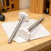 Fabricante M8 Aço Inoxidável Flor de Ameixa Branca Plástico Ecológico Cabeça Manual Rosqueada Manípulo Parafuso Manípulo Parafuso Venda Quente