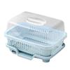Escurridor de Platos Cocina Almacenamiento de Cubiertos Escurridor de Platos Escurridor de Agua Encimera del Hogar Filtro para Tazones y Palillos Lugar para Poner Agua Cesta Escurridora para Tazones