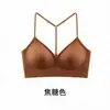 Sujetador de mujer sexy con tirantes finos en Y en la espalda sin espalda, escote en V, invisible, sin costuras, soporte suave, transpirable, cómodo, ropa interior de mujer