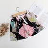 Fornecimento Direto da Fábrica Shorts de Algodão e Seda Feminino Verão Finos Florais Japoneses Caimento Elástico na Cintura Pijama Algodão Artificial Calça Única