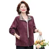 Ropa de moda y elegante para madres, estilo primavera y otoño, chaqueta corta con cuello, top para mujeres de mediana edad y mayores, chaqueta casual holgada