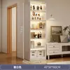 Estantería de Piso Estante de Almacenamiento de Pie Contra la Pared Mueble de TV Gabinete de Almacenamiento Sala de Estar Múltiples Niveles Hogar Espacio Estrecho Esquina Libro