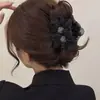Presilha de Cabelo Girassol Grande de Alta Qualidade com Strass Presilha de Cabelo Feminina de Verão Presilha Jacaré Grampo de Cabelo Grampo na Parte de Trás da Cabeça
