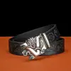Cinturón de Piel de Vaca para Hombre Estilo Business Casual con Hebilla Automática Hebilla de Dragón Chino Retro Color Cobre Cinturón de Piel de Vaca en Stock