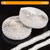 Tiras de Perlas y Pedrería Autoadhesivas Estilo Ins Accesorios Decorativos para Ropa DIY Pegatinas con Adhesivo Trasero Pegatinas para Accesorios de Joyería de Equipaje