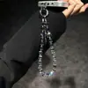 Cordão Curto para Celular Flash Diamond Contas de Cristal de Açúcar Corrente para Celular Moda Japonesa e Coreana Pequenos Enfeites Frescos para Pendurar no Pulso