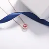 Versión de Alta Gama Shijia del Collar Ojo del Diablo para Mujer Presenta un Colgante de Cadena para Clavícula Corazón Latiente Cisne Dinámico de Swarovski