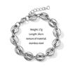 Pulsera simple tejida de acero de titanio transfronteriza europea y americana para hombres y mujeres, moderna, con personalidad ins, diseño de nicho hip hop