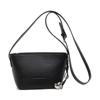 Moda Verão Bolsa de Axila Feminina 2025 Nova Textura Casual Grande Capacidade Cor Sólida Design Bolsa Transversal Balde
