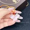 Colar Borboleta Pedra Olho de Gato Gelo com Corda, Pingente Multicolorido, Item Popular para Live-Streaming, Venda Direta do Fabricante, Atacado