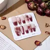 Sp-302 Ojo de Gato Rosa 10 Piezas Fototerapia Hechas a Mano Uñas Portátiles, Ojo de Gato Elegante y Lujoso Uñas Terminadas Arte de Uñas Piezas de Uñas Mayoreo