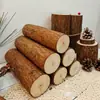 Madera cruda pila pequeña de madera decoración de chimenea madera leña leña sólida tocón de árbol adorno madera redonda madera pila de madera de abeto