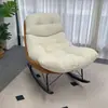 Venda Direta da Fábrica Cadeira de Balanço de Tecido, Cadeira Sofá Preguiçosa Retrô para Sala de Estar, Cadeira Casca de Ovo para Varanda, Cadeira de Lounge de Lazer Vintage