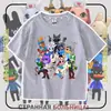 Camiseta de manga corta de verano para niños y niñas, ropa de verano, juego transfronterizo Roblox Animal Hospital, ropa de verano de manga corta para niños