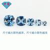 Huagang gem fertilizante quadrado 106 # Spike azul nua pedra sintética azul anel de pedras preciosas azul com unha do prego