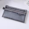 Jinhua Sheng Bolsa de Malla Transparente Simple para Almacenamiento Bolsa Doble Capa para Papelería Especial para Exámenes de Estudiantes Bolsa Grande de Lápices
