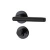 Fechadura de Porta Silenciosa Universal Doméstica Quarto Fechadura de Porta de Madeira Conjunto Completo Fechadura Magnética Silenciosa Preto Traje Simples Fechadura Dividida