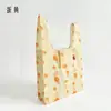Nueva Bolsa Cuadrada Portátil Moda Poliéster Bajo Carbono Bolsa de Compras Almacenamiento Portátil Fresa Bolsa Plegable Impresión Publicitaria LOGOTIPO
