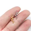 Aretes de Acero Inoxidable con Forma de Serpiente de Venta Caliente Transfronteriza, Piercings para Labio de Grado Médico, Piercings para Cartílago de la Oreja, Joyería para Piercings Corporales con Barra de 1.0mm