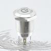 Interruptor de Botão de Metal Circular 16mm Auto-Travante com Luz de Alimentação, Impermeável Cabeça Plana Equipamento Externo